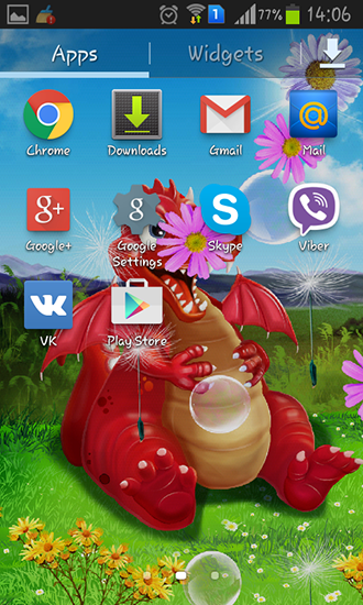 Скриншот экрана Cute dragon на телефоне и планшете.