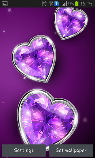 Скриншот экрана Diamond hearts на телефоне и планшете.