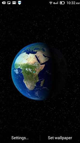 Скриншот экрана Dynamic Earth на телефоне и планшете.
