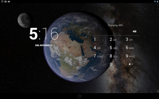 Скриншот экрана Earth and moon in gyro 3D на телефоне и планшете.