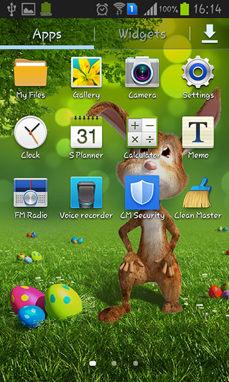 Скриншот экрана Easter bunny на телефоне и планшете.
