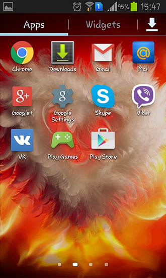 Скриншот экрана Feather heart на телефоне и планшете.