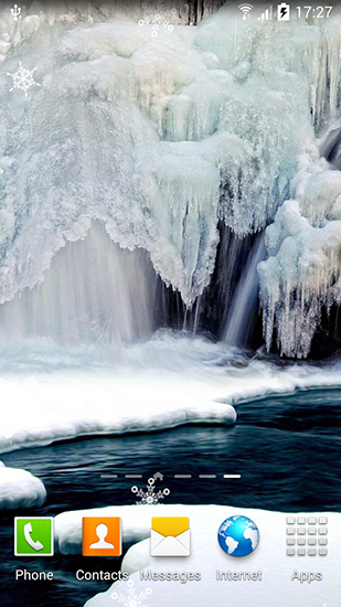 Скриншот экрана Frozen waterfalls на телефоне и планшете.