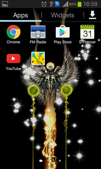 Скриншот экрана Glitter angel на телефоне и планшете.