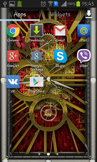 Скриншот экрана Gold clock на телефоне и планшете.
