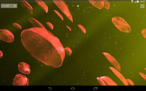 Скриншот экрана Jellyfishes 3D на телефоне и планшете.