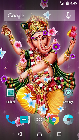 Скриншот экрана Lord Ganesha HD на телефоне и планшете.