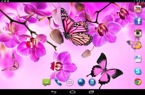 Скриншот экрана Magic butterflies на телефоне и планшете.