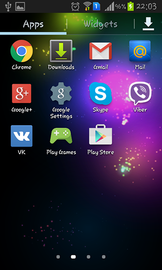 Скриншот экрана Mega particles на телефоне и планшете.