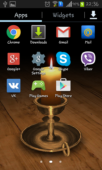 Скриншот экрана Melting candle 3D на телефоне и планшете.