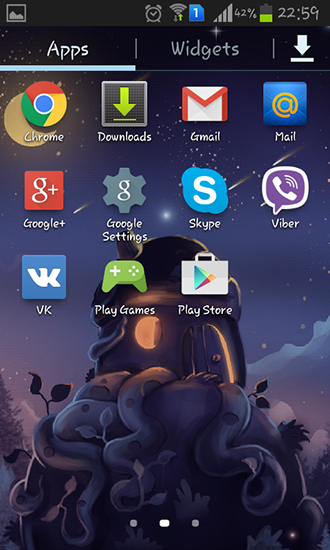 Скриншот экрана Meteor shower на телефоне и планшете.
