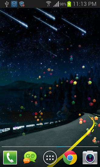 Скриншот экрана Meteors на телефоне и планшете.