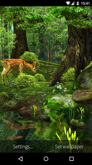 Скриншот экрана Nature 3D на телефоне и планшете.