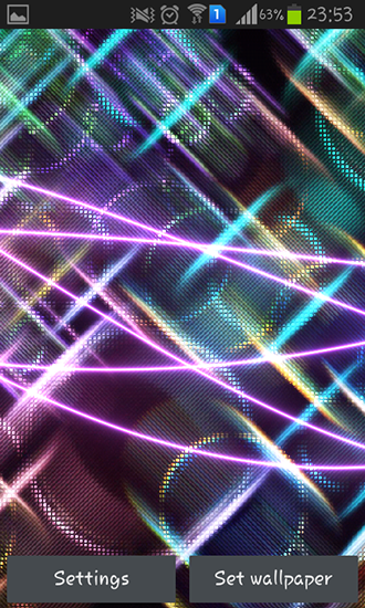 Скриншот экрана Neon waves на телефоне и планшете.