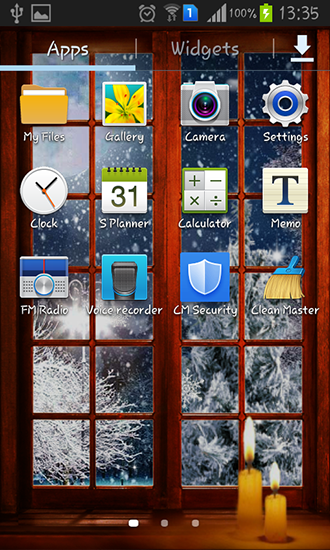 Скриншот экрана New Year night на телефоне и планшете.