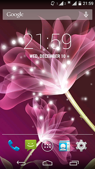 Скриншот экрана Pink lotus на телефоне и планшете.