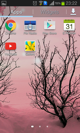 Скриншот экрана Pink winter на телефоне и планшете.