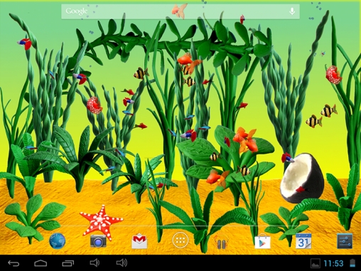 Скриншот экрана Plasticine aquarium на телефоне и планшете.