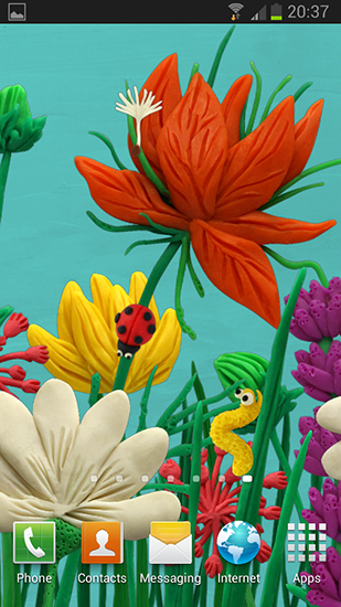 Скриншот экрана Plasticine spring flowers на телефоне и планшете.