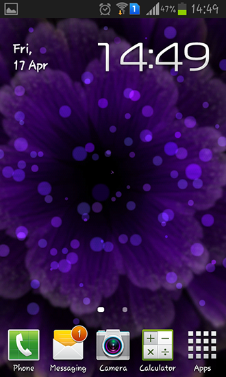 Скриншот экрана Purple flower на телефоне и планшете.