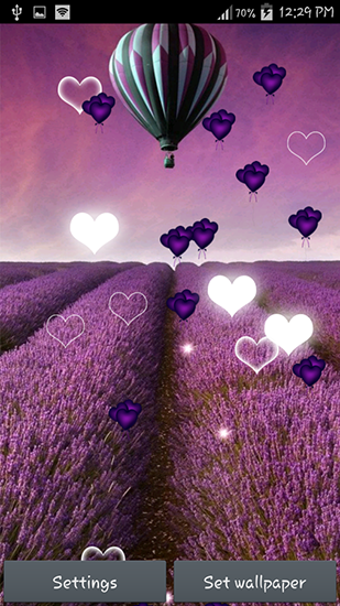 Скриншот экрана Purple heart на телефоне и планшете.