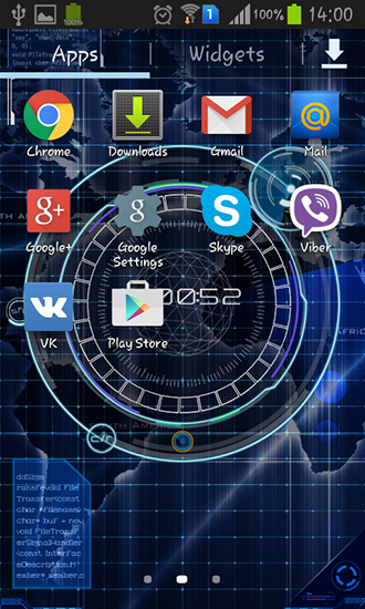 Скриншот экрана Radar: Digital clock на телефоне и планшете.