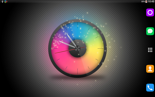 Скриншот экрана Rainbow clock на телефоне и планшете.