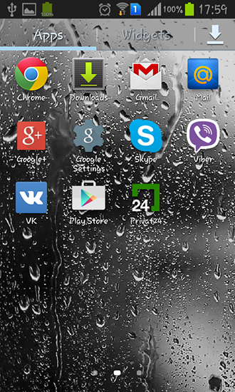 Скриншот экрана Raindrops на телефоне и планшете.