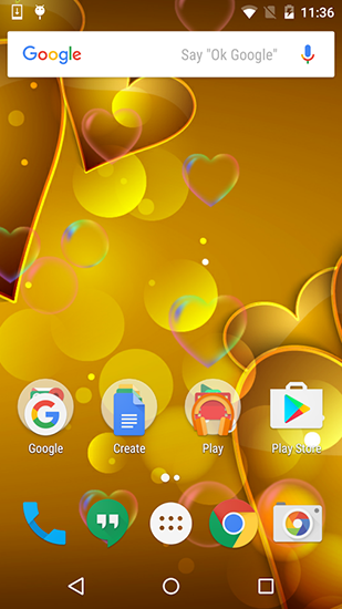 Скриншот экрана Red and gold love на телефоне и планшете.