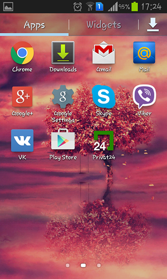 Скриншот экрана Red tree на телефоне и планшете.