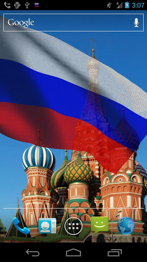 Скриншот экрана Russian flag 3D на телефоне и планшете.