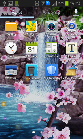 Скриншот экрана Sakura: Waterfall на телефоне и планшете.