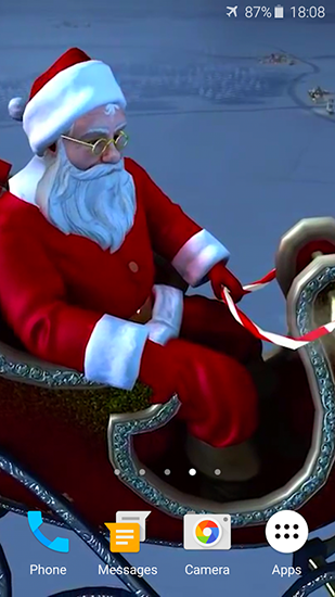 Скриншот экрана Santa Claus 3D на телефоне и планшете.