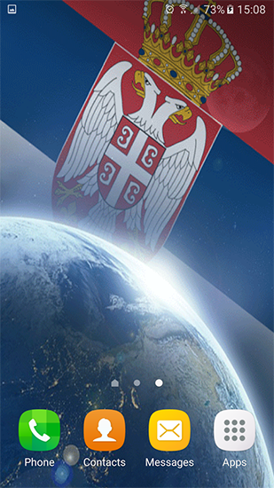 Скриншот экрана Serbian Flag 3D на телефоне и планшете.