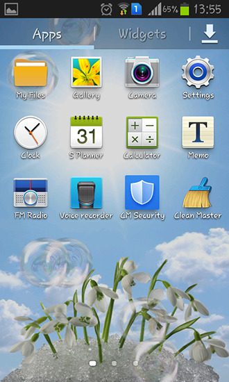Скриншот экрана Snowdrops на телефоне и планшете.