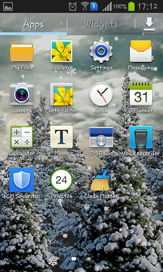 Скриншот экрана Snowfall by Kittehface software на телефоне и планшете.