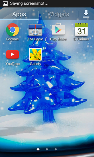 Скриншот экрана Snowy Christmas tree HD на телефоне и планшете.