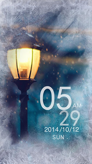 Скриншот экрана Snowy night на телефоне и планшете.
