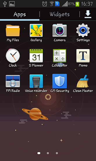 Скриншот экрана Star and universe на телефоне и планшете.
