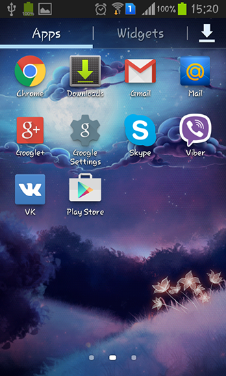 Скриншот экрана Star light на телефоне и планшете.