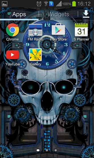 Скриншот экрана Steampunk clock на телефоне и планшете.