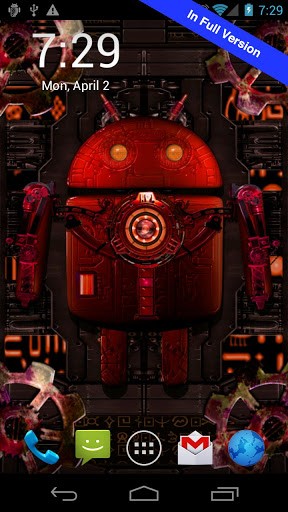 Скриншот экрана Steampunk droid на телефоне и планшете.