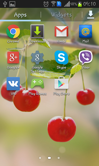 Скриншот экрана Sweet cherry на телефоне и планшете.