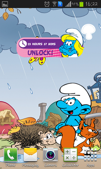 Скриншот экрана The Smurfs на телефоне и планшете.