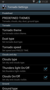 Скриншот экрана Tornado 3D на телефоне и планшете.