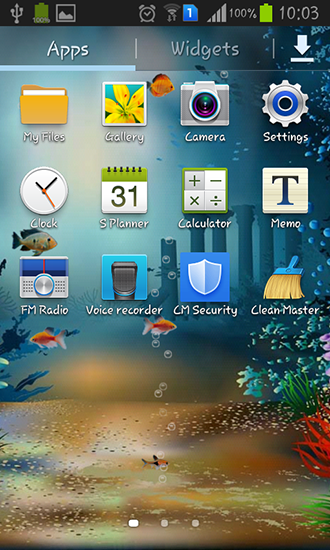 Скриншот экрана Underwater world на телефоне и планшете.