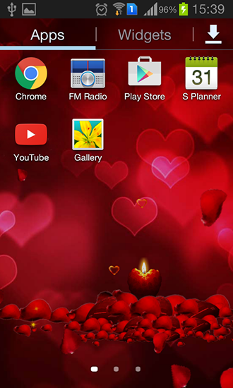 Скриншот экрана Valentine 2016 на телефоне и планшете.