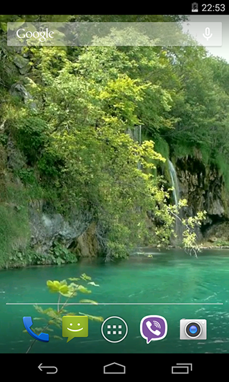 Скриншот экрана Waterfall video на телефоне и планшете.