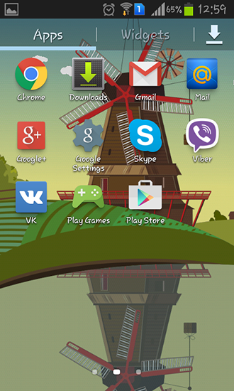 Скриншот экрана Windmill and pond на телефоне и планшете.