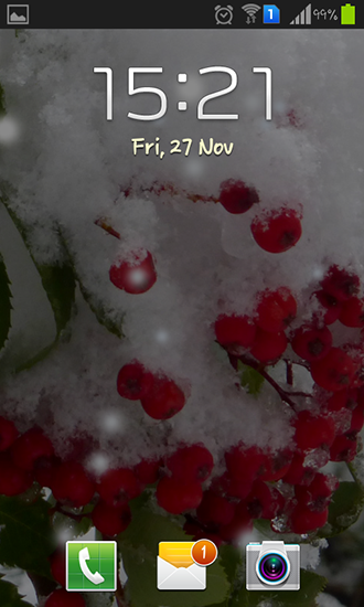 Скриншот экрана Winter berry на телефоне и планшете.